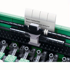 Retro Typewriter Model Building Blocks Educational Toys