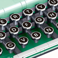 Retro Typewriter Model Building Blocks Educational Toys
