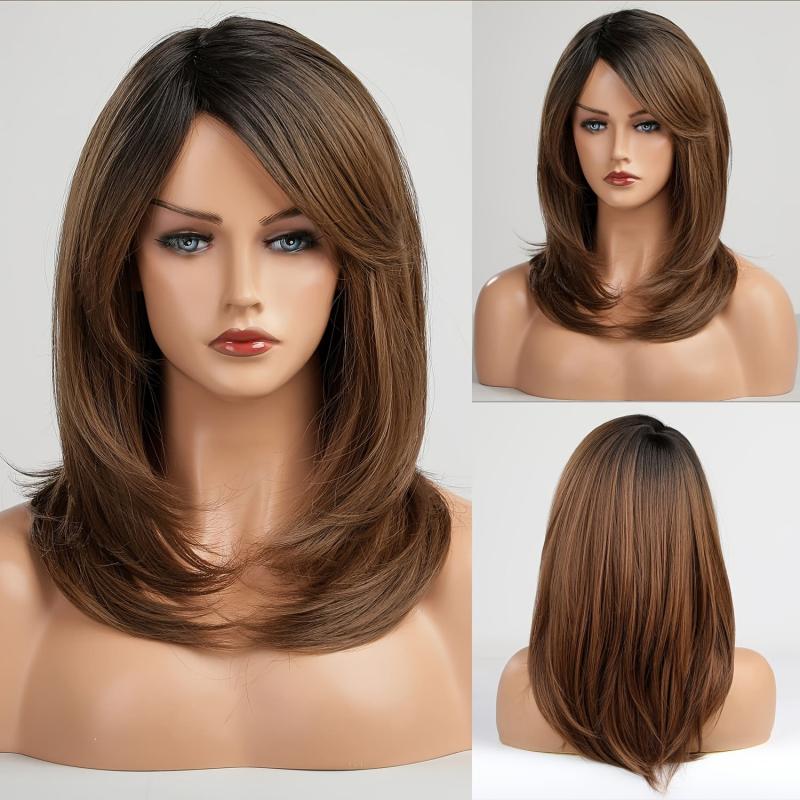 Brown Long Straight Hair Wigs for Daily Wear & Healthy Brown Wigs