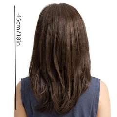 Brown Long Straight Hair Wigs for Daily Wear & Healthy Brown Wigs