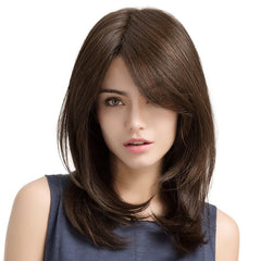 Brown Long Straight Hair Wigs for Daily Wear & Healthy Brown Wigs