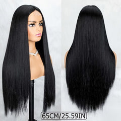 66cm Long Straight Wig for Women - Synthetic Hair - Cosplay Party Halloween