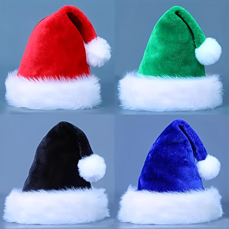 1pc 4 Colors Fluffy Christmas Hat Halloween Cosplay Costume Props