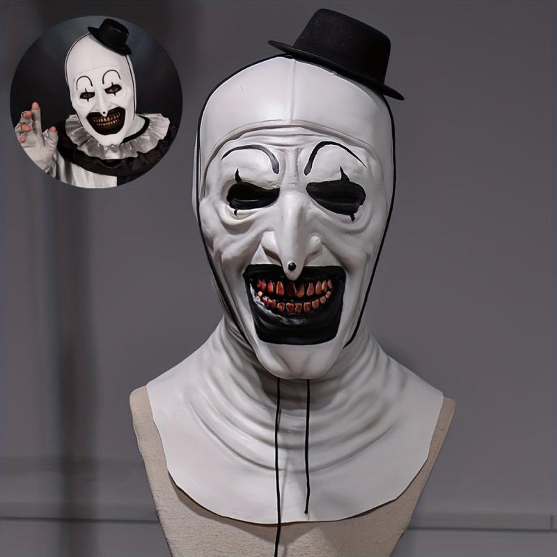 Halloween Clown Mask Creepy Demon Evil Latex Mask Masquerade Party Costume Props