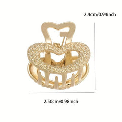 6pcs Geometric Hollow Small Hair Claw Clamps Hair Crab Clip Accessories