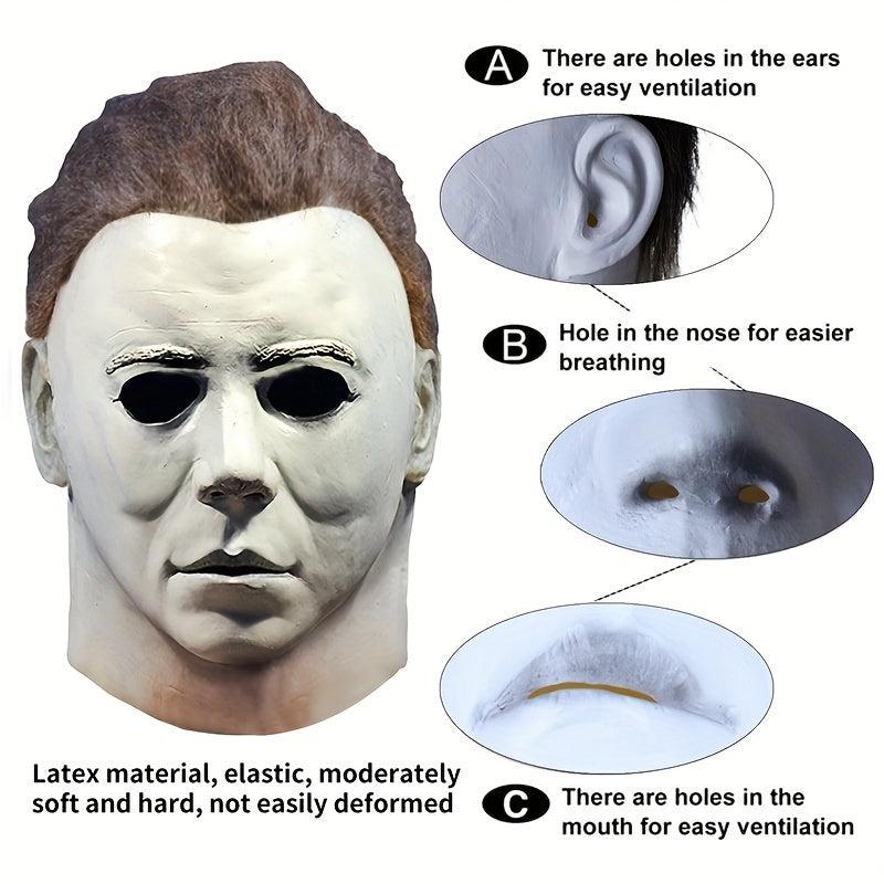 Halloween Horror Costume Men's Mask Masquerade Party Prop Latex Full Face Mask