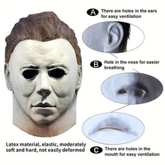 Halloween Horror Costume Men's Mask Masquerade Party Prop Latex Full Face Mask