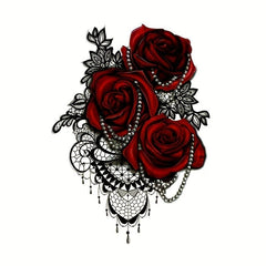 Waterproof Half Arm Tattoo Stickers Halloween Dress Up Long Lasting