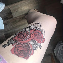 Waterproof Half Arm Tattoo Stickers Halloween Dress Up Long Lasting