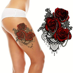 Waterproof Half Arm Tattoo Stickers Halloween Dress Up Long Lasting