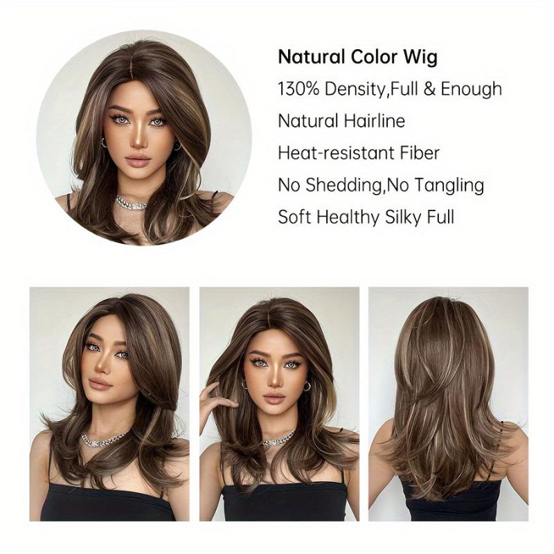 Long Straight Wig Women Charming Synthetic Fiber Wig