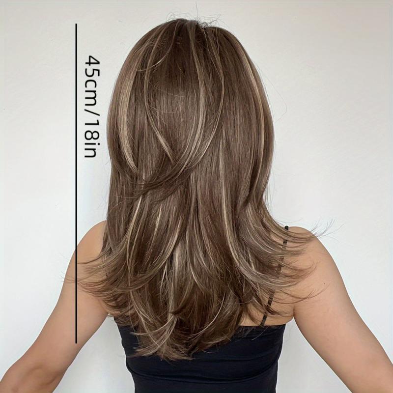 Long Straight Wig Women Charming Synthetic Fiber Wig