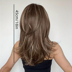 Long Straight Wig Women Charming Synthetic Fiber Wig
