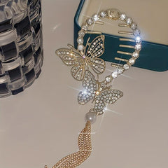 Zinc Alloy Butterfly Tassel Hair Clip Hair Accessories