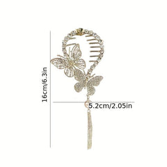 Zinc Alloy Butterfly Tassel Hair Clip Hair Accessories