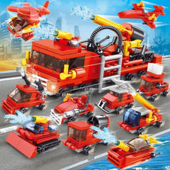 Car City Vehicle Bricks 31 Models Transformation Truck Helicopter Warship