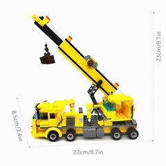 693pcs 8 IN 3 City Construction Truck Transformations Building Blocks for Boys