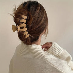 Solid Black Shark Large Hair Clip Claw for Girls