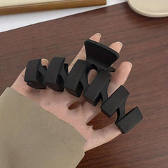Solid Black Shark Large Hair Clip Claw for Girls