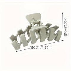 Solid Black Shark Large Hair Clip Claw for Girls