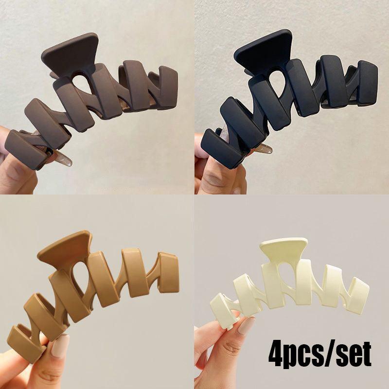 Solid Black Shark Large Hair Clip Claw for Girls
