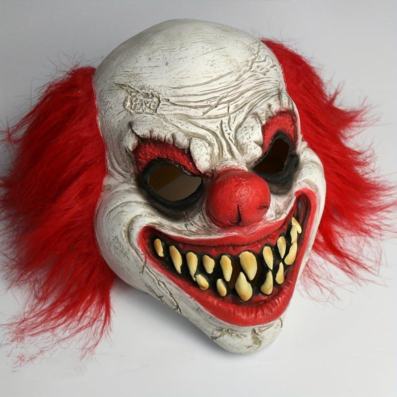 Men's Halloween Scary Clown Joker Mask Costume Party Latex Mask