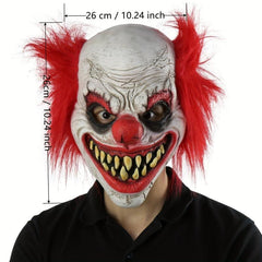 Men's Halloween Scary Clown Joker Mask Costume Party Latex Mask
