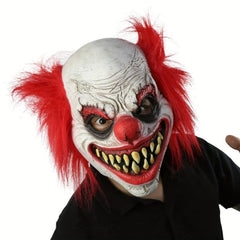 Men's Halloween Scary Clown Joker Mask Costume Party Latex Mask