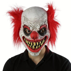 Men's Halloween Scary Clown Joker Mask Costume Party Latex Mask