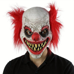 Men's Halloween Scary Clown Joker Mask Costume Party Latex Mask
