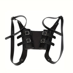 Brown Medieval Double Handle Weapon Carrier PU Leather Sword Sheath