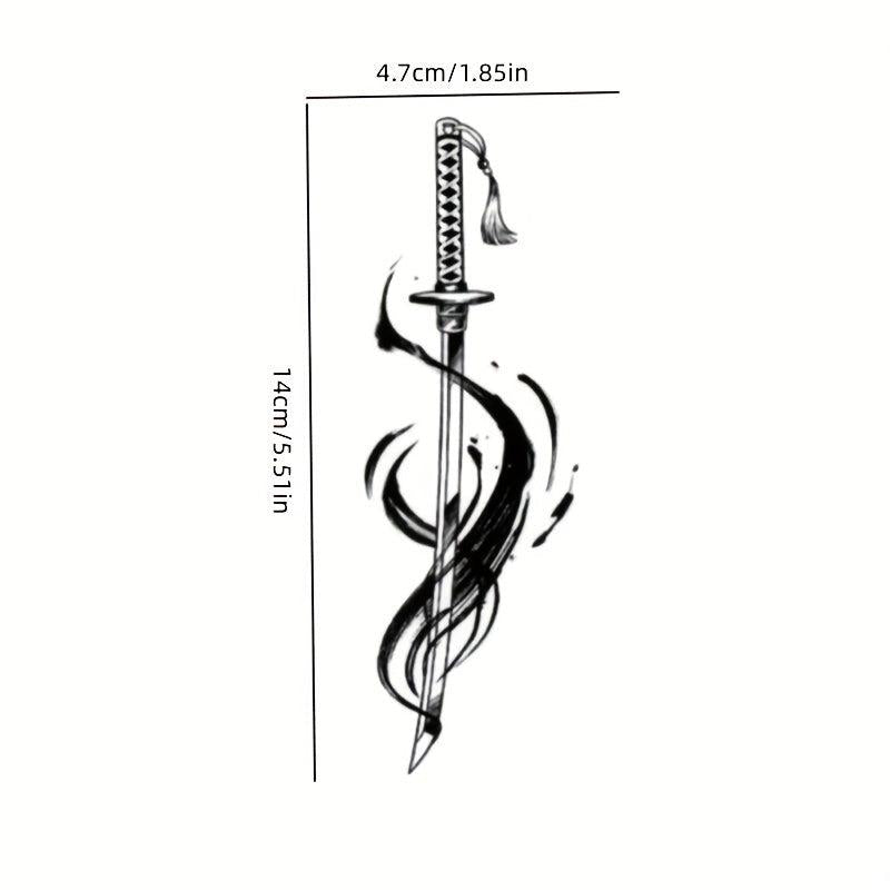 Waterproof Ink Katana Herbal Tattoo Stickers