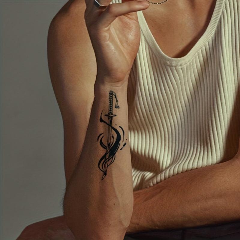 Waterproof Ink Katana Herbal Tattoo Stickers