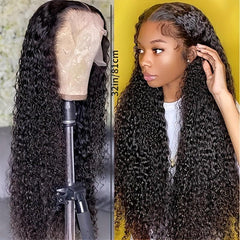 66 04cm 76 Long Small Curly Wig Natural Looking Fluffy Wig With Water Wave Bangs