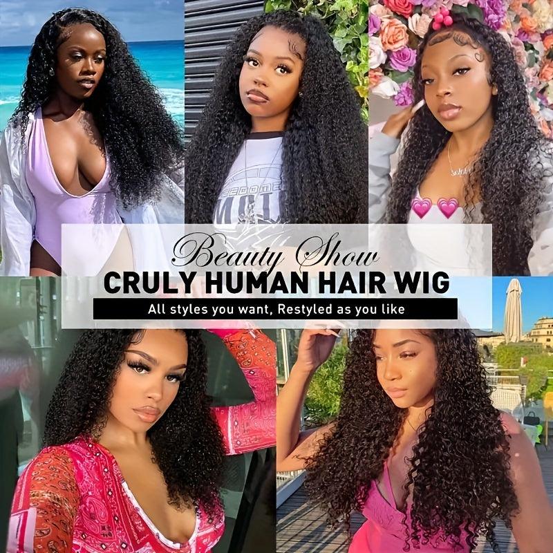 66 04cm 76 Long Small Curly Wig Natural Looking Fluffy Wig With Water Wave Bangs