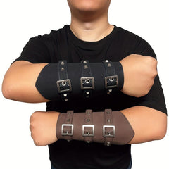 Viking Arm Leather Wristband Medieval Arm Guards