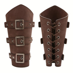 Viking Arm Leather Wristband Medieval Arm Guards
