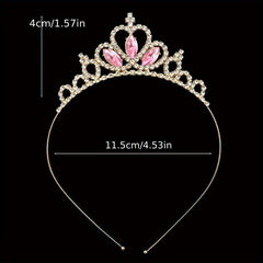 Princess Baroque Style Tiara Rhinestone Crown Hair Accessories