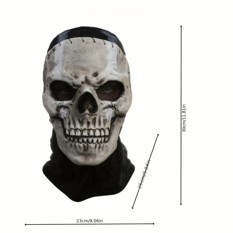 Men's Halloween Horror Full Face Mask Latex Full Head Cover COS Game