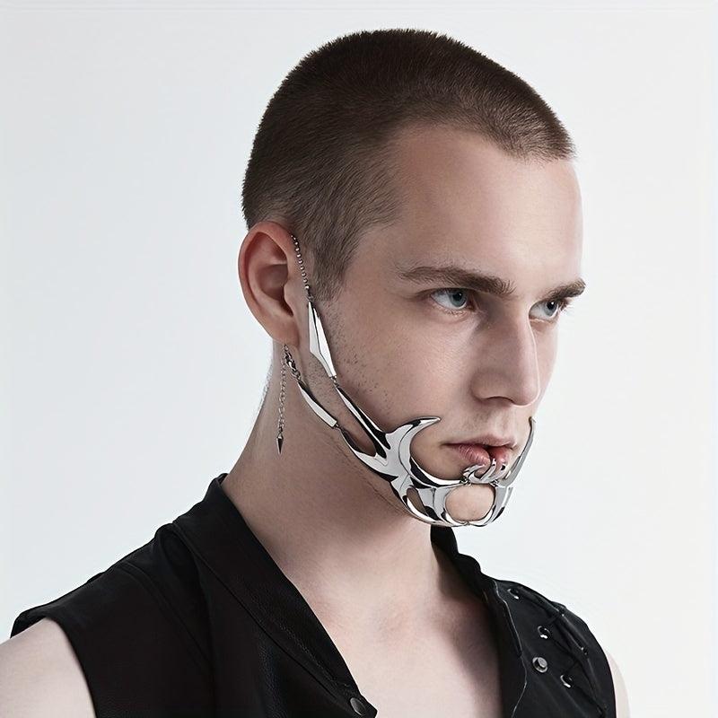 Gothic Punk Silver Mask for Parties Accessories