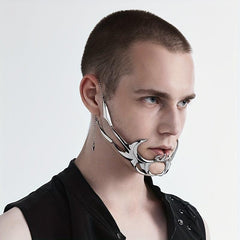 Gothic Punk Silver Mask for Parties Accessories