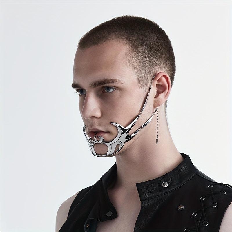 Gothic Punk Silver Mask for Parties Accessories
