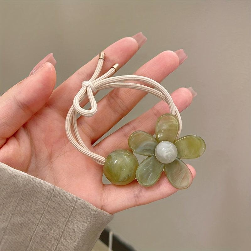 3Pcs Flower Elastic Hair Bands Women Hair Tie Scrunchies Headwear Accessories