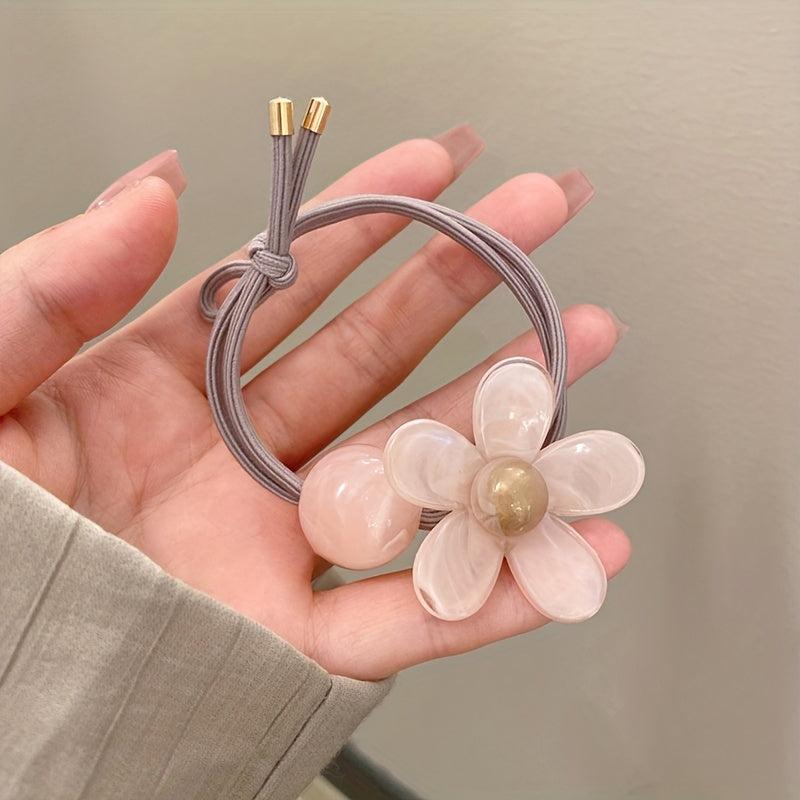 3Pcs Flower Elastic Hair Bands Women Hair Tie Scrunchies Headwear Accessories