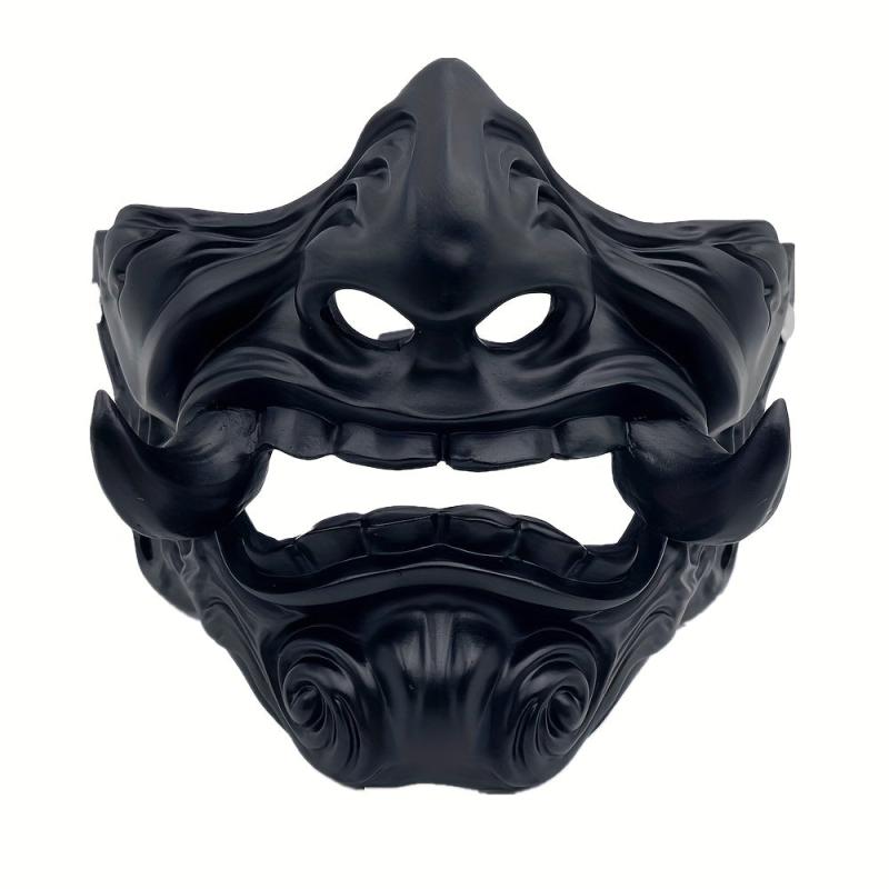 Men's Halloween Japanese Prajna Ghost Face Mask Horror Scary Masquerade Cosplay