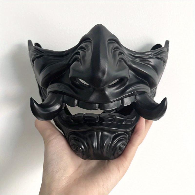Men's Halloween Japanese Prajna Ghost Face Mask Horror Scary Masquerade Cosplay