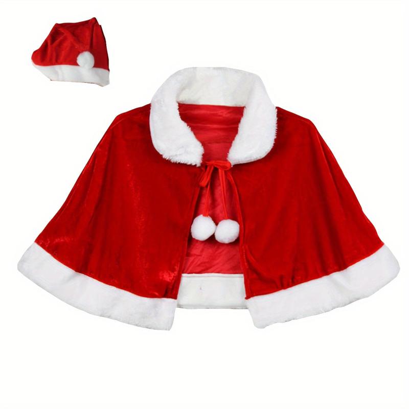 Christmas Small Cloak Cape Santa Claus Shawl Cosplay Costume Props