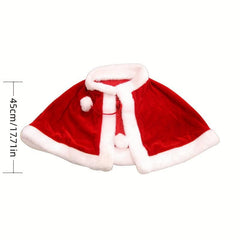 Christmas Small Cloak Cape Santa Claus Shawl Cosplay Costume Props