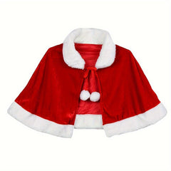 Christmas Small Cloak Cape Santa Claus Shawl Cosplay Costume Props