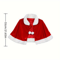 Christmas Small Cloak Cape Santa Claus Shawl Cosplay Costume Props